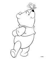 A coloring page of winnie the pooh